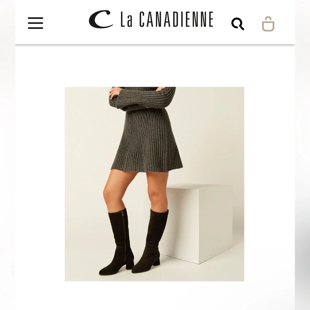 LA CANADIENNE ALEESHA SUEDE BOOT WOMEN SIZE 9.5 USD $625.00